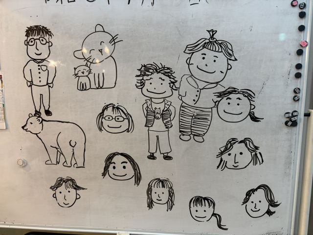 夏の制作物と似顔絵
